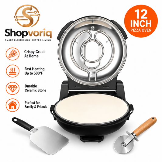 12-Inch Electric Pizza Maker with Cordierite Stone