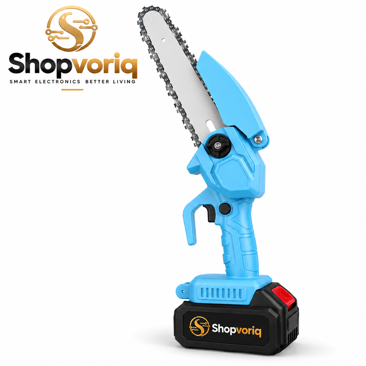 8-Inch Cordless Mini Chainsaw with 2 Rechargeable Batteries
